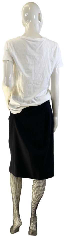 ESCADA Skirt Black 100% New Wool Size 42 SKU 000207-7