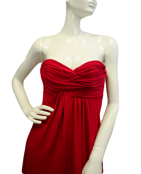 Laundry By Shelli Segal 60's Red Strapless Dress Size 2 SKU 000061