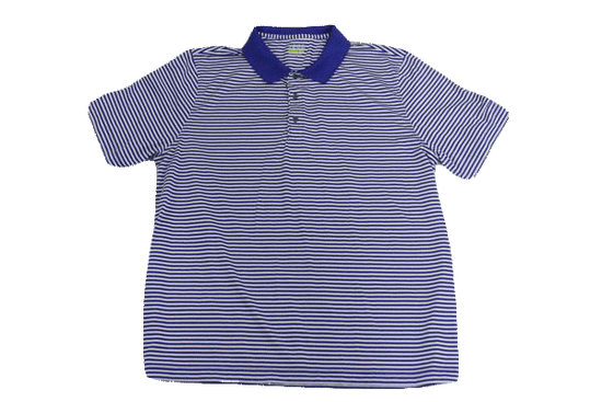MENS Izod 60's Blue and White Stripe Short Sleeve Shirt Size XXL SKU 000160