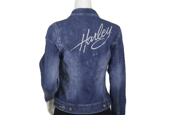 Harley Davidson 90's Denim Jean Jacket Size Small SKU 000116