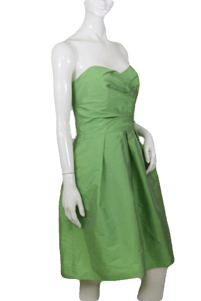 Alfredo Sung 80's Green Strapless Dress Size 10 SKU 000172