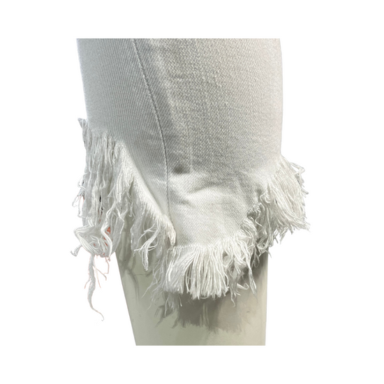 Rag & Bone Capri Pants Denim Fray Detail White Size 24 SKU 000012