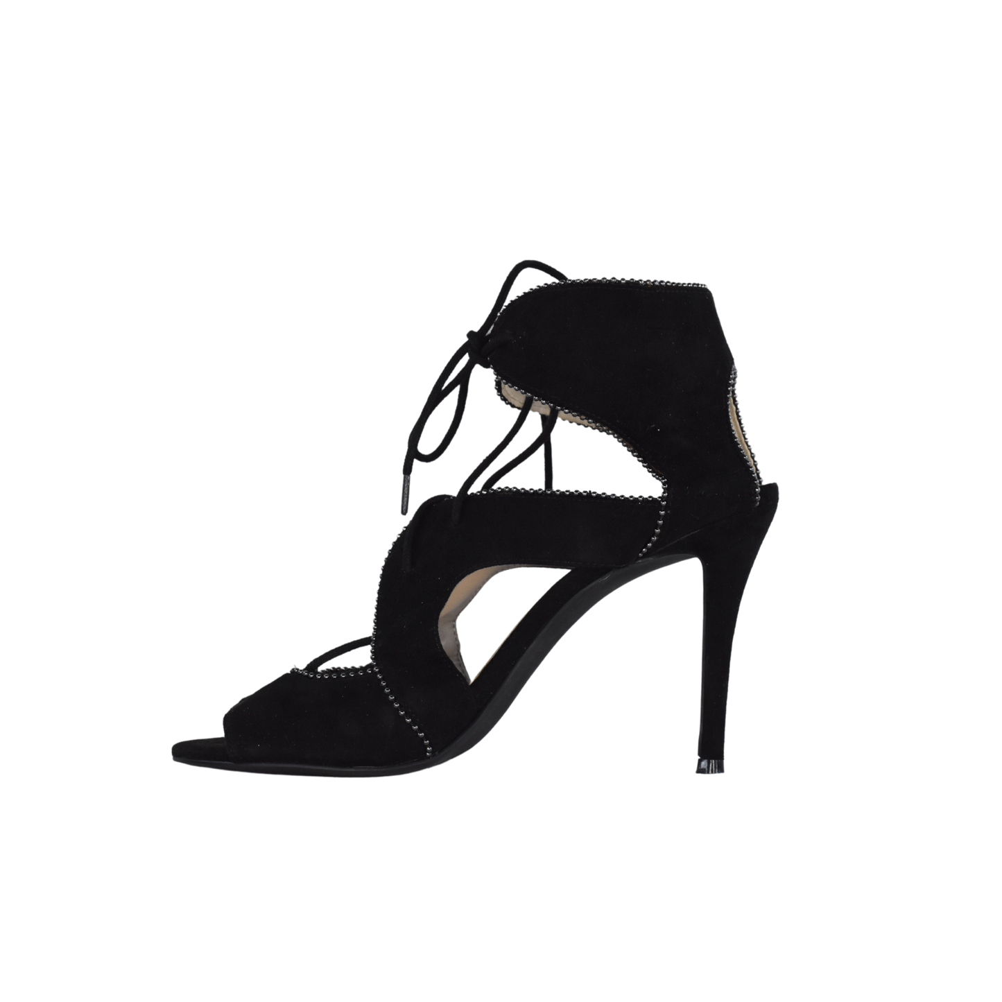 Nine West High Heel Black w Silver Bead Detail Size 8.5 SKU 000131-5