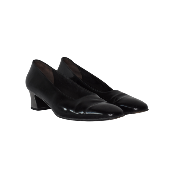 Ferragamo Block Kitten Heel Black Size 9.5 SKU 000281-10