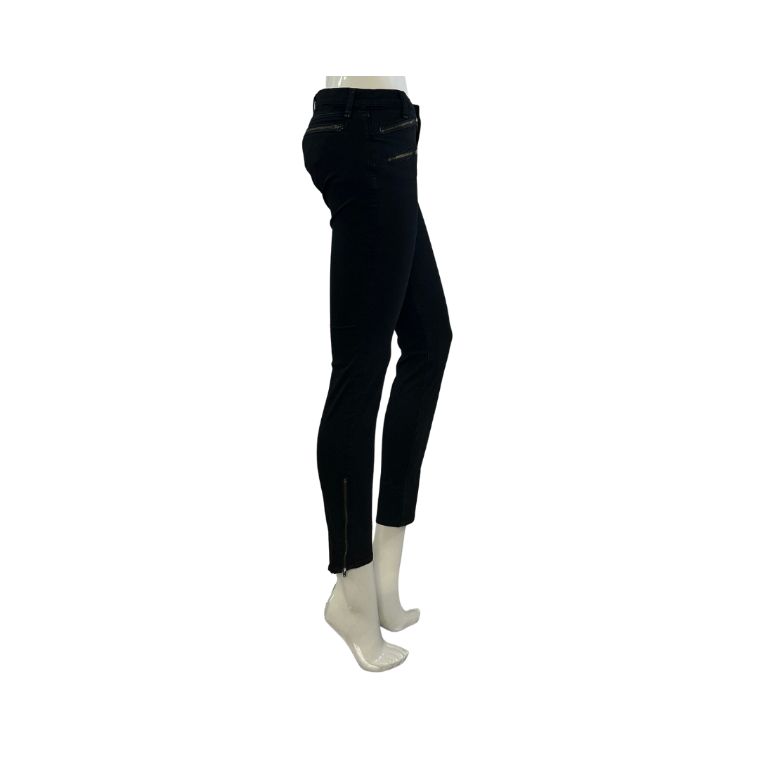 Rag & Bone Denim Jeans Zipper Pockets & Ankles Details Black Size 26 SKU 000015
