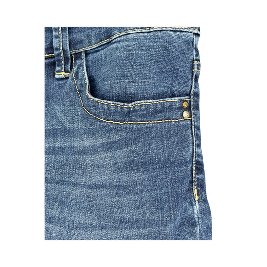 Chico's Crop Denim Jeans w Fade Dark Blue Size 1 SKU 000005