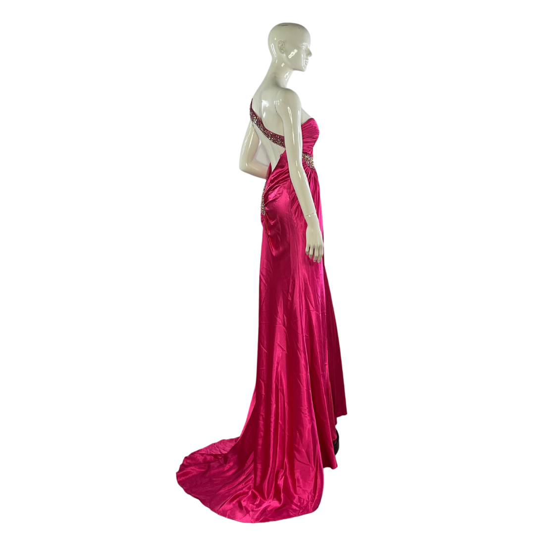 Nina Canacci Gown Embellished Hot Pink Size 8 SKU 000379