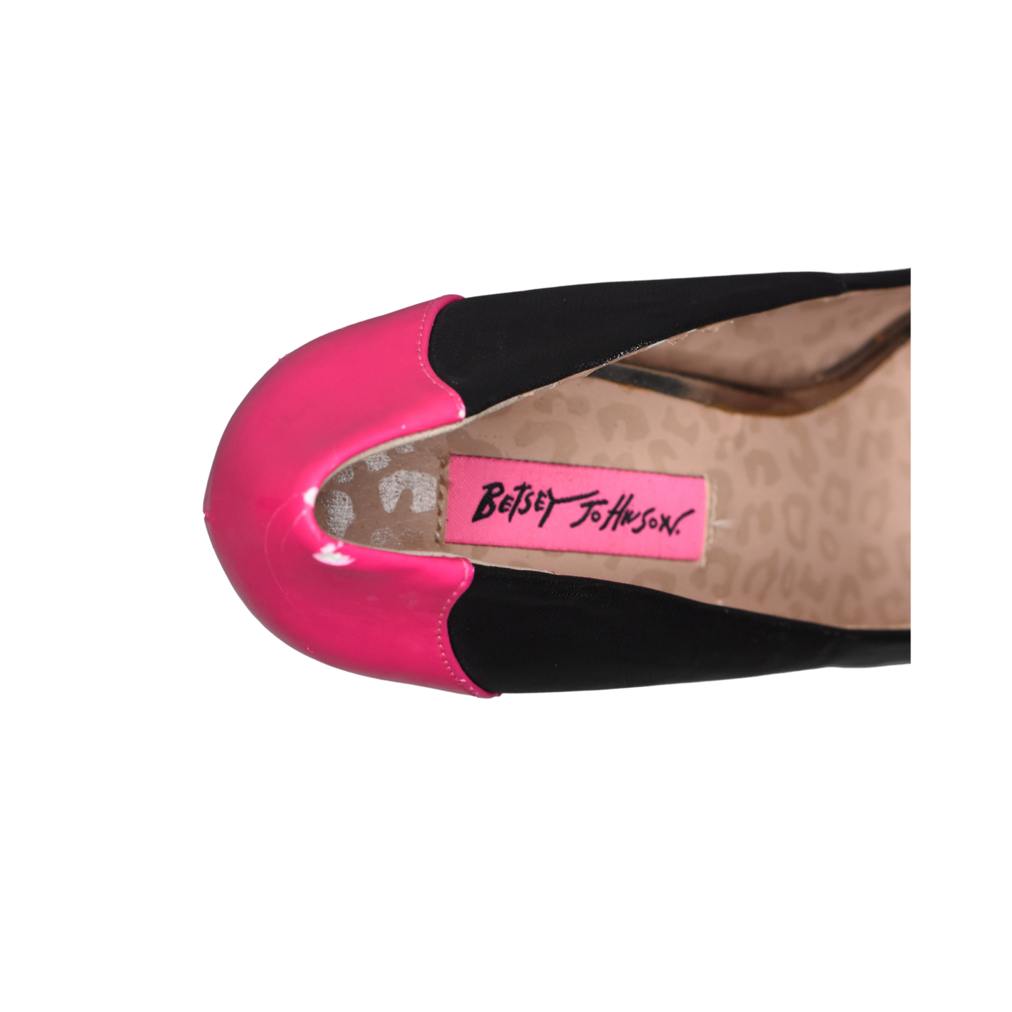 Betsey Johnson High Heels Closed-Toe Pumps Pink, Black Size 8M SKU 000192-6