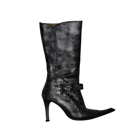 Lovenzana Boot Dark Silver Size 23.5 SKU 000339-2
