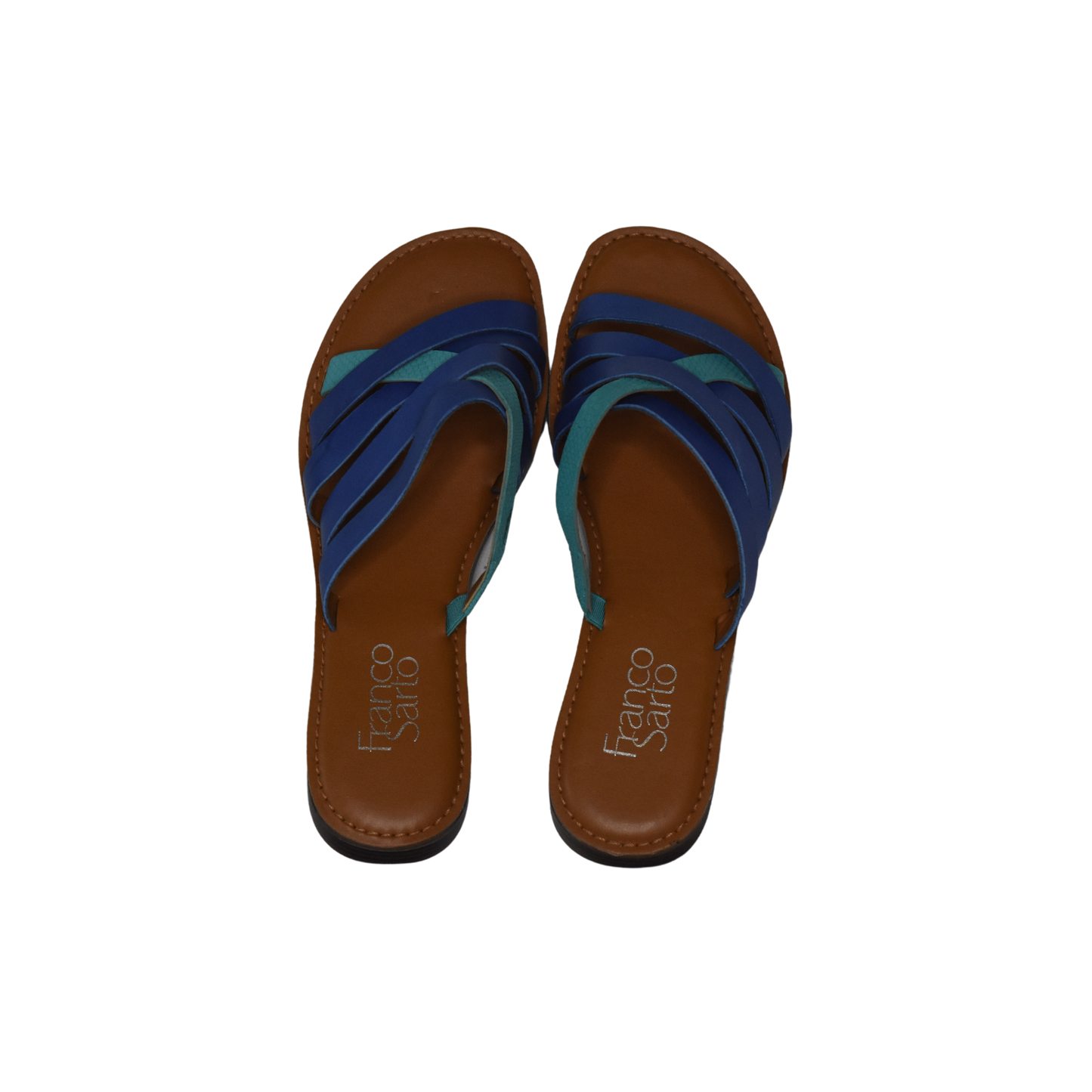 Franco Sarto Sandals Blue, Teal, Brown Size 6.5M SKU 000277-6