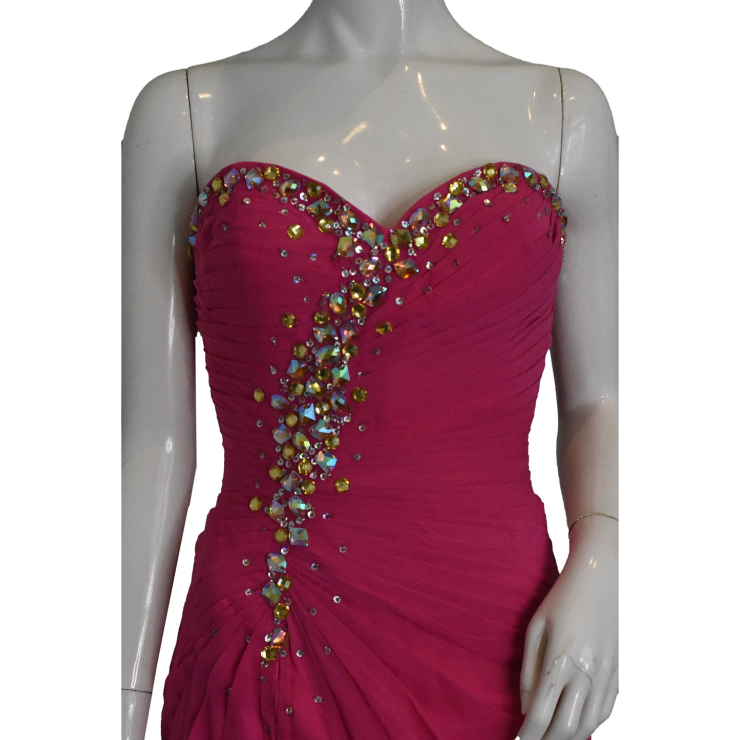 Tiffany Designs Tube-Top Gown w Rhinestone Embellishment Pink Size 12 SKU 000364-1