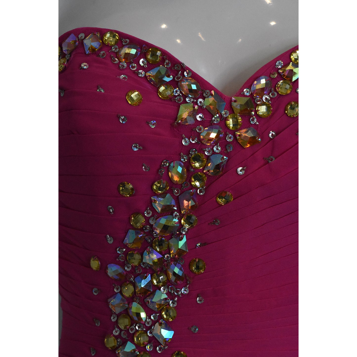 Tiffany Designs Tube-Top Gown w Rhinestone Embellishment Pink Size 12 SKU 000364-1