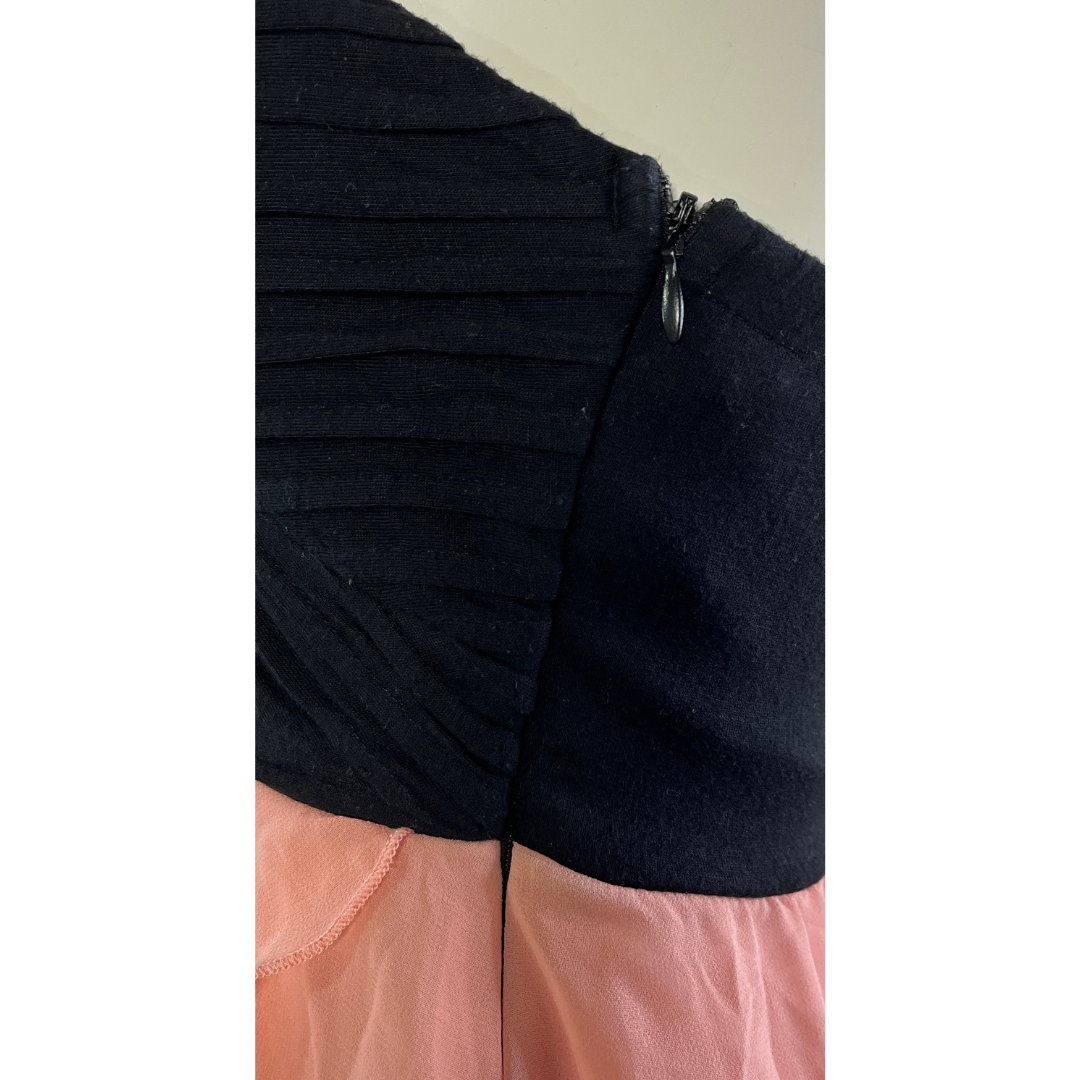BodyC High-Low Dress Black, Pink Size S SKU 000312