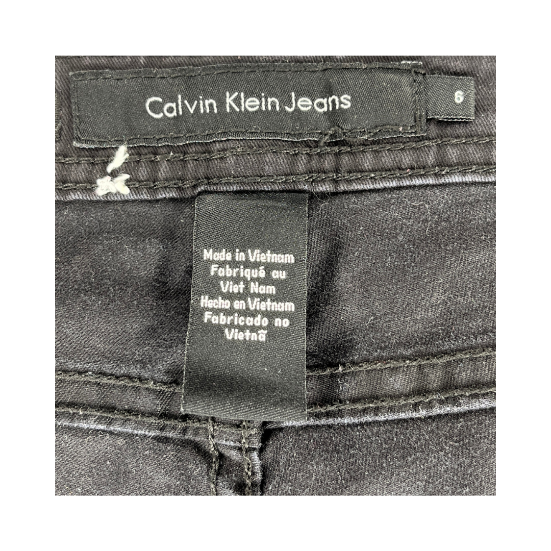 Calvin Klein  Crop Denim Pants Black Size 6 SKU 000015