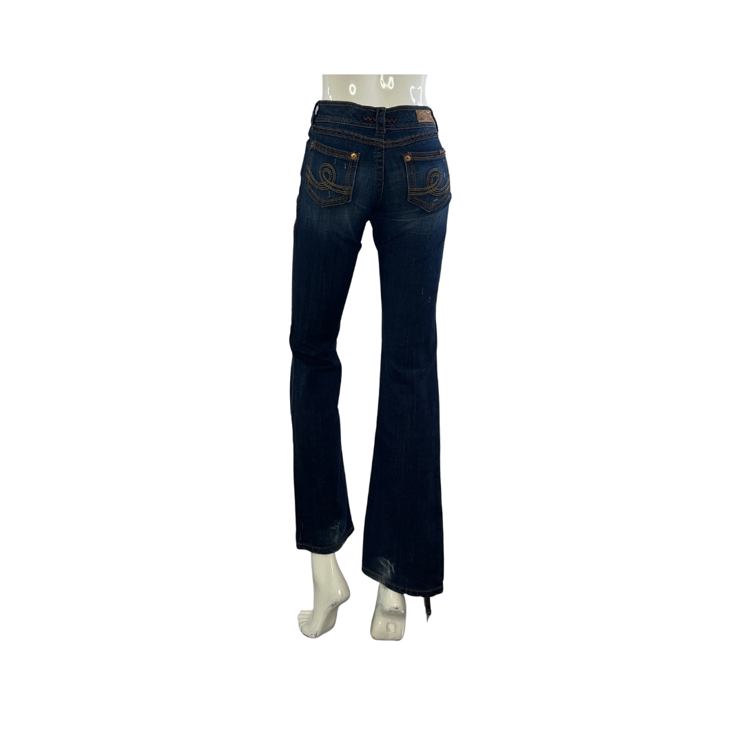 7 For All Mankind Denim Jeans w Tan Stitching Blue Size 29 SKU 000030