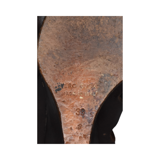 Sportmax Wedge-Heel w Rhinestone Detail Dark Brown Size 39 SKU 000249-6