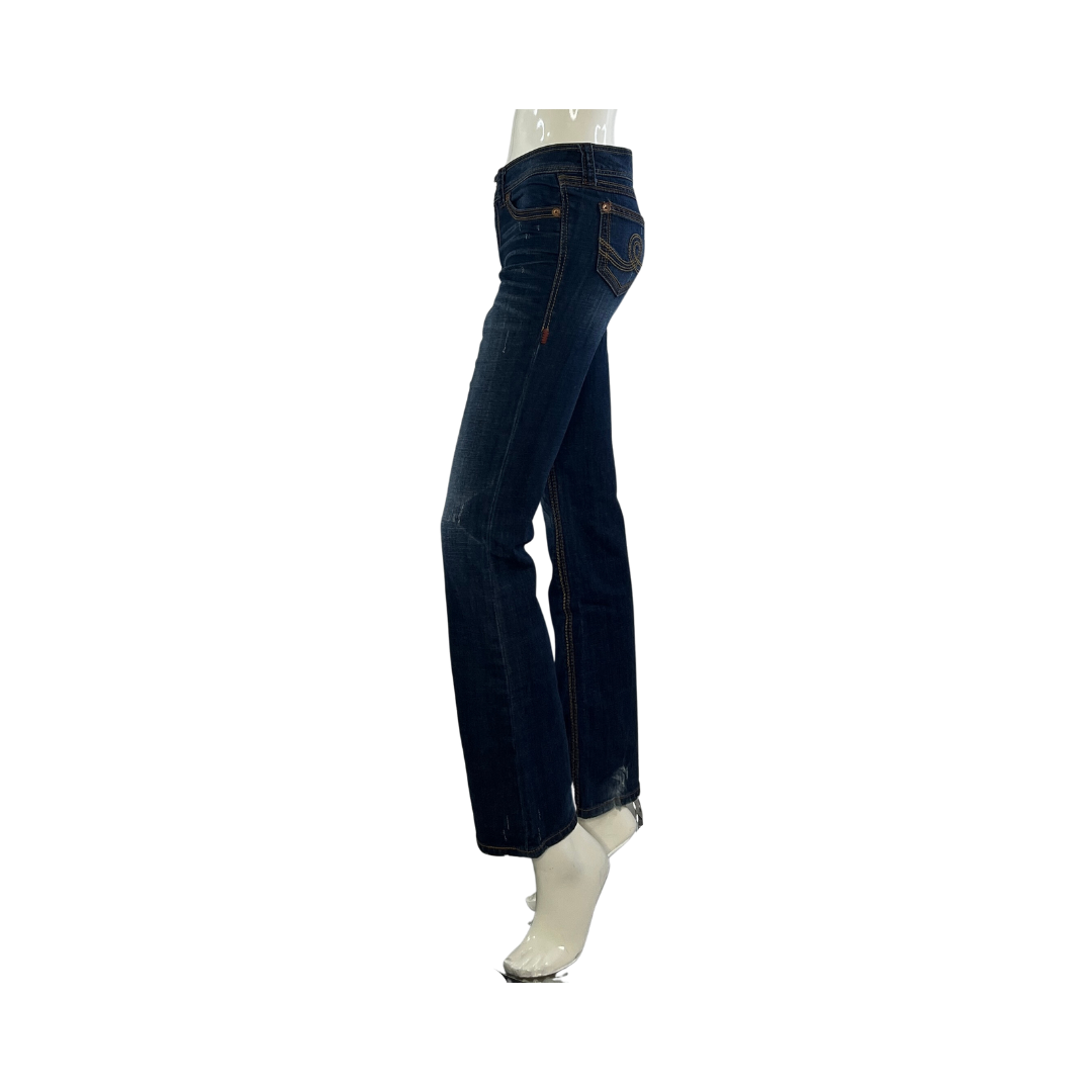 7 For All Mankind Denim Jeans w Tan Stitching Blue Size 29 SKU 000030