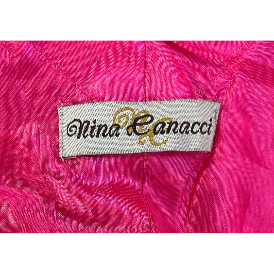 Nina Canacci Gown Embellished Hot Pink Size 8 SKU 000379