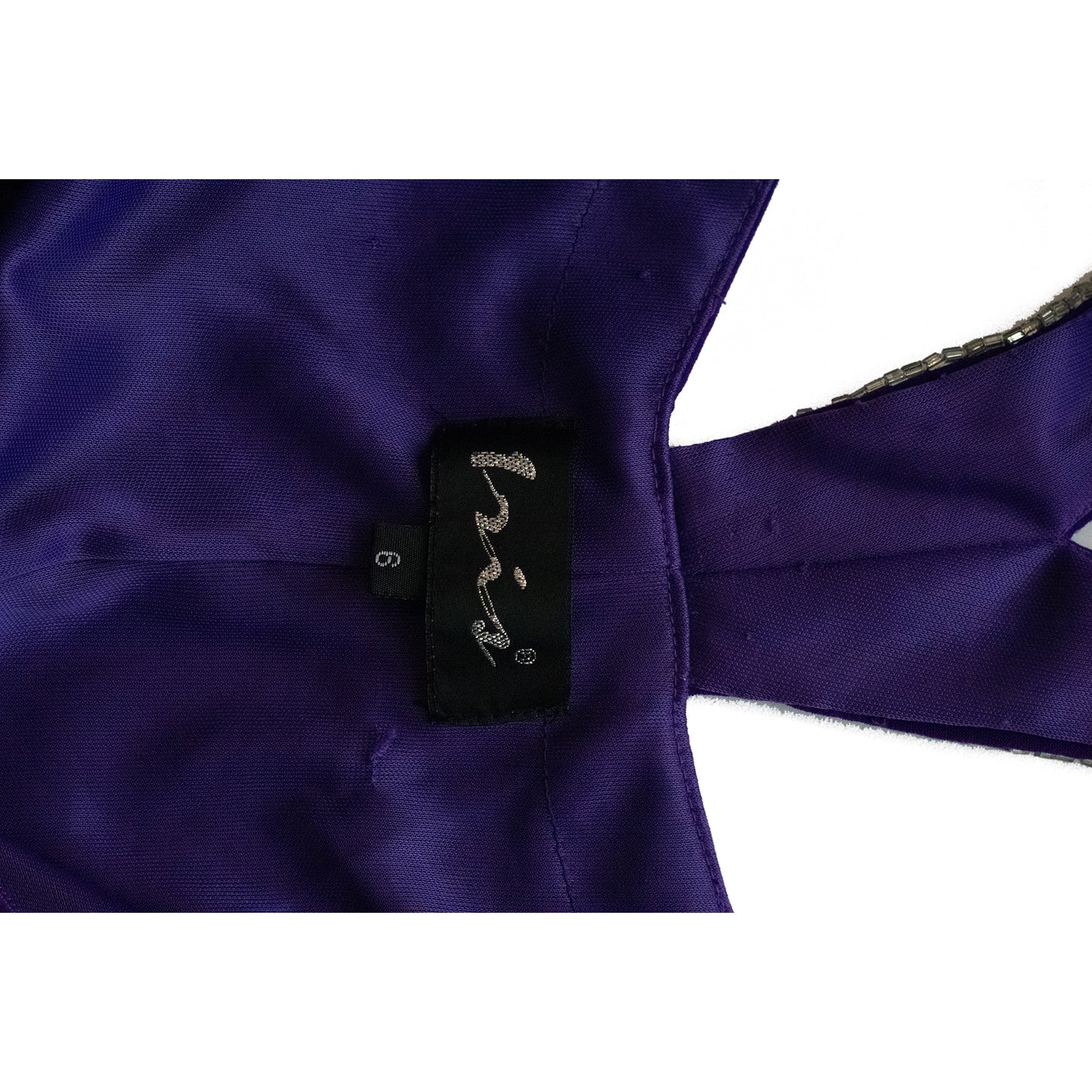 Iris Gown Floor-Length Cut-Out Embellished Purple Size 6 SKU 000356-1