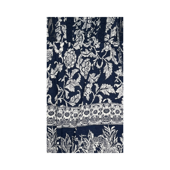 Lucky Brand Top  V-Neck w Tie Detail Floral Blue Size M SKU 000012
