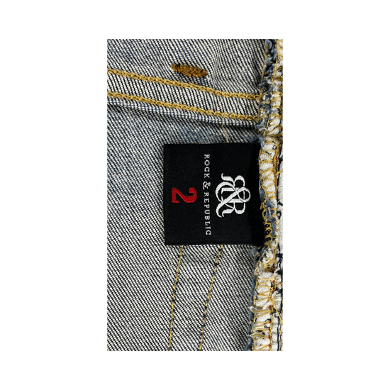 Rock & Republic Denim Jeans w Fad Dark Blue Size 2 SKU 000016