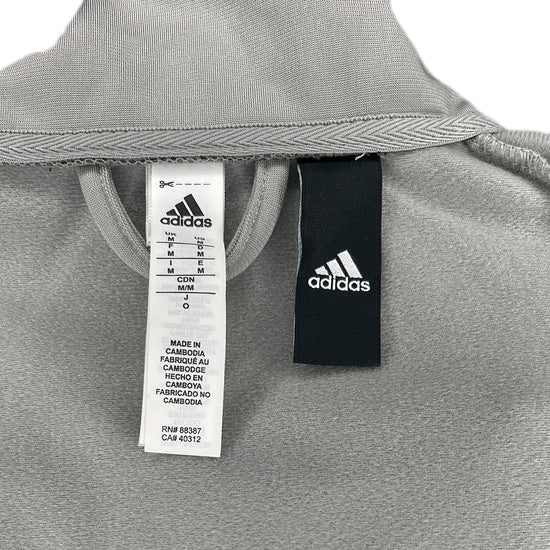 Adidas Jacket Stiped-Sleeve Zip-Up Gray, Black Size M SKU 000079-1