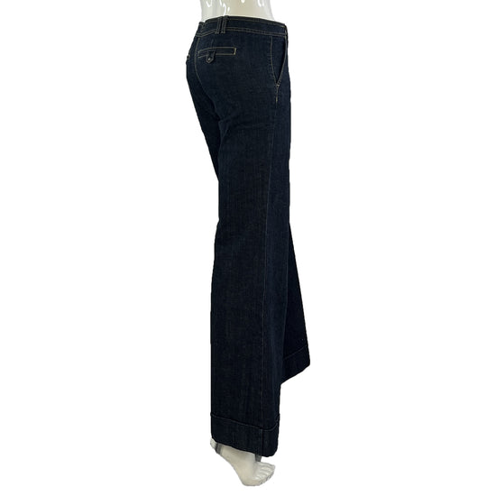 Ann Taylor Denim Jeans Bell Bottoms Dark Blue Size 6 SKU 000032