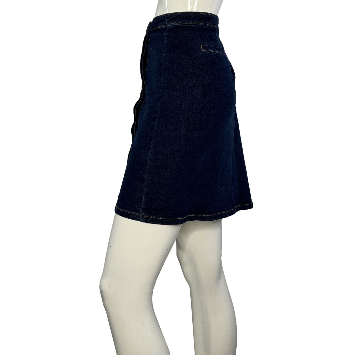 Ann Taylor Denim Skirt Above-Knee Dark Blue Size 14 SKU 000424-5
