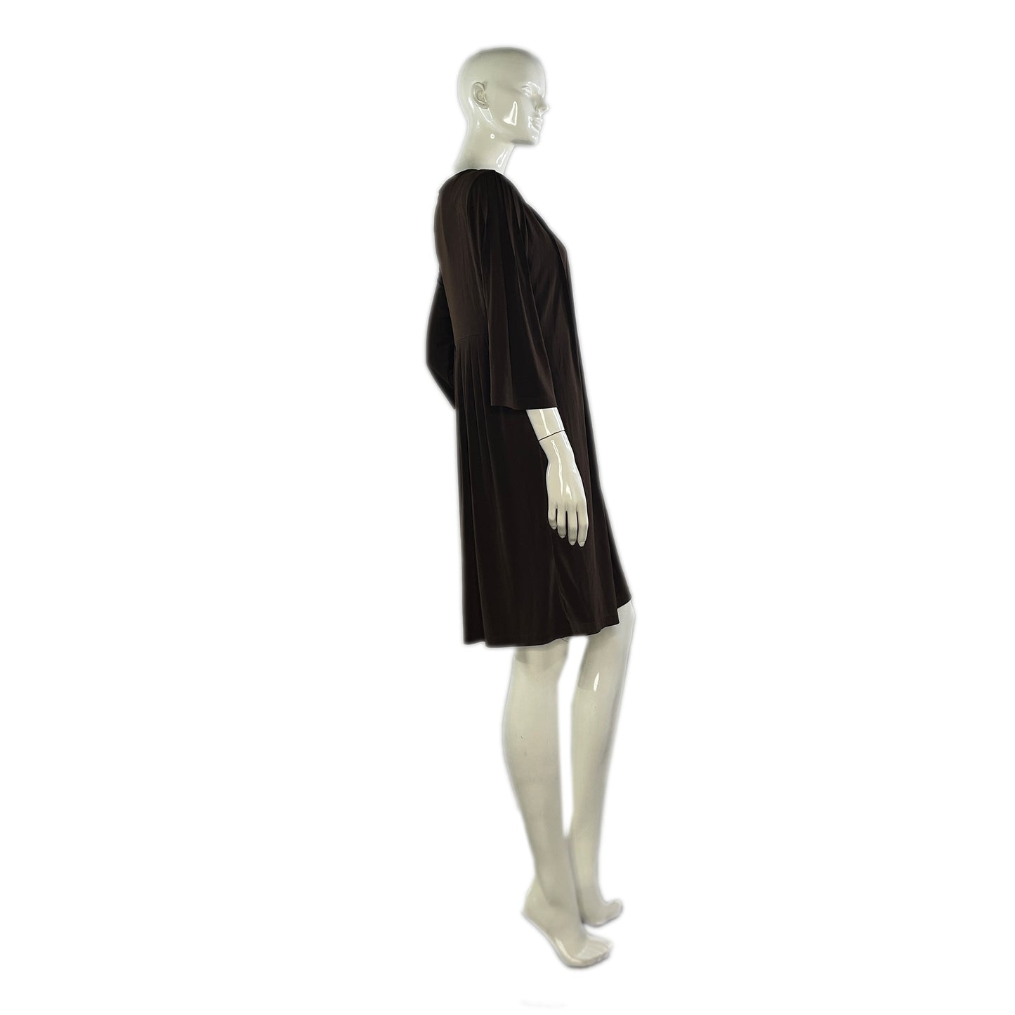 Calvin Klein 3/4 Sleeve Above-Knee Brown Size 8 SKU 000213-6