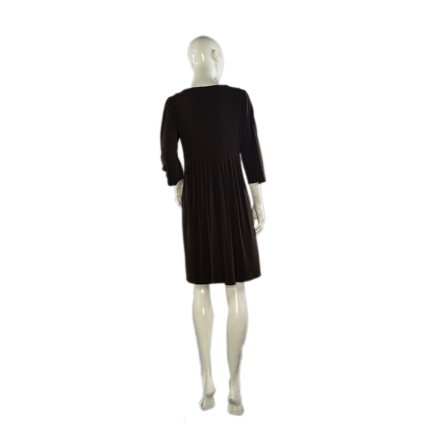 Calvin Klein 3/4 Sleeve Above-Knee Brown Size 8 SKU 000213-6