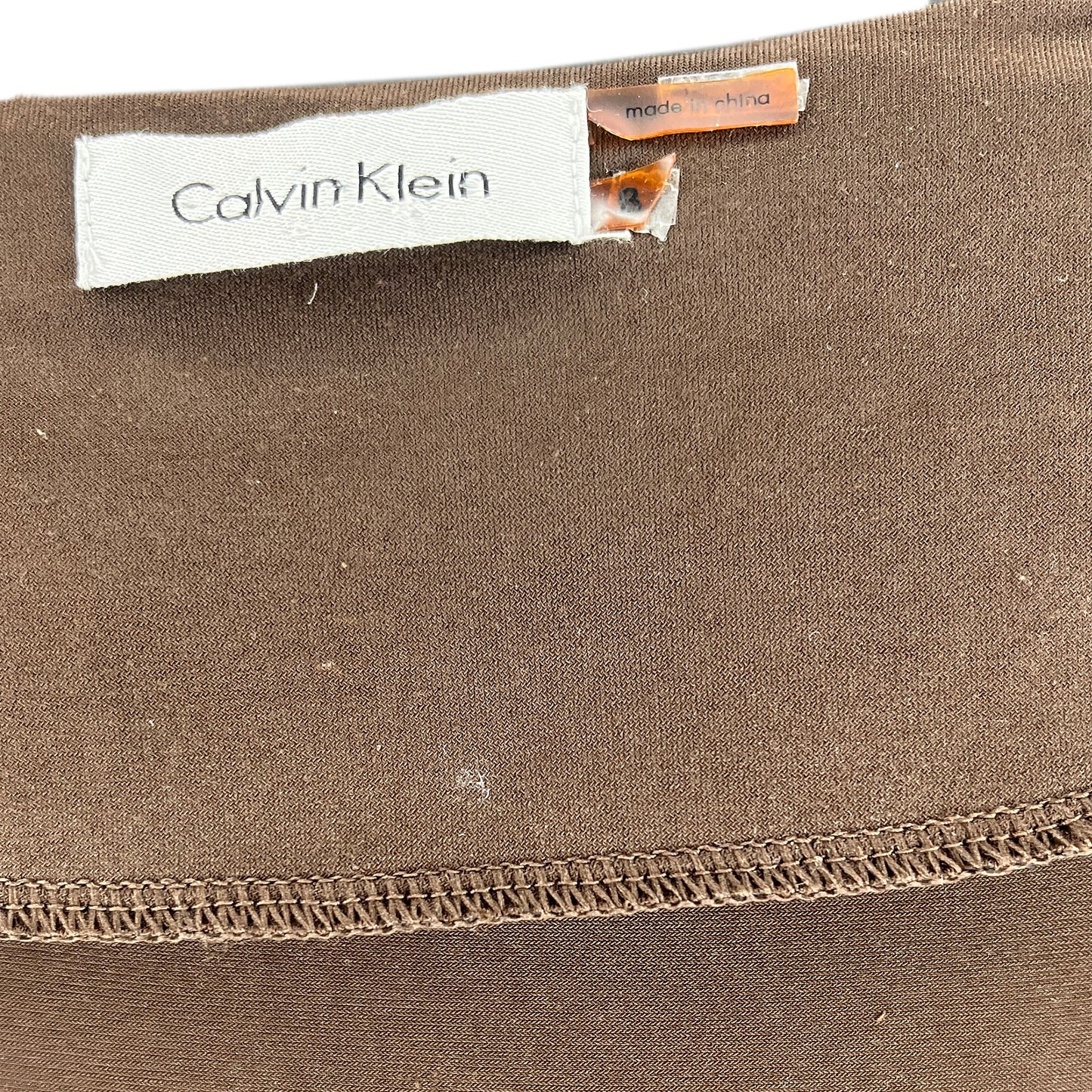 Calvin Klein 3/4 Sleeve Above-Knee Brown Size 8 SKU 000213-6