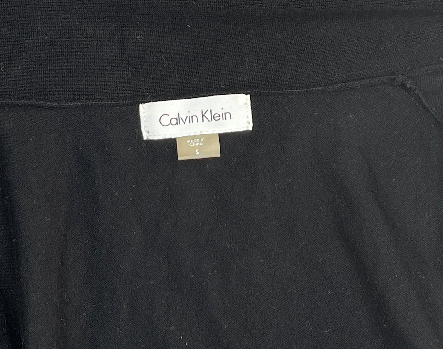 Calvin Klein Crop 3/4 Sleeve Cardigan Black Sz S SKU 000023