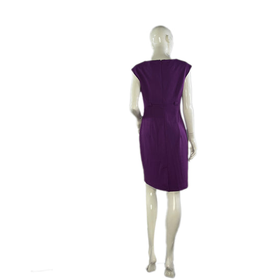 Calvin Klein Dress Above-Knee Cap Sleeve Purple Size 8 SKU 000213-7