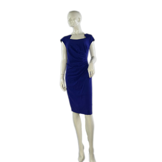 Calvin Klein Dress Cap Sleeve Above Knee Blue Size 16W SKU 000138-4