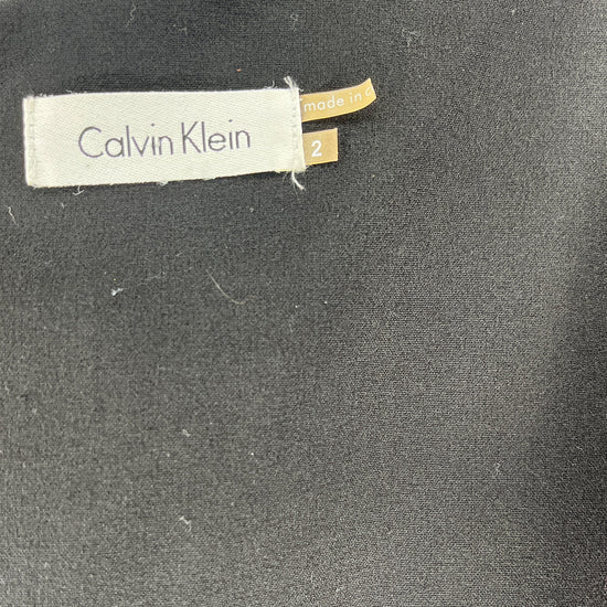 Calvin Klein Dress Sleeveless Snakeskin Panel Detail Black, White Size 2 SKU 000213-3