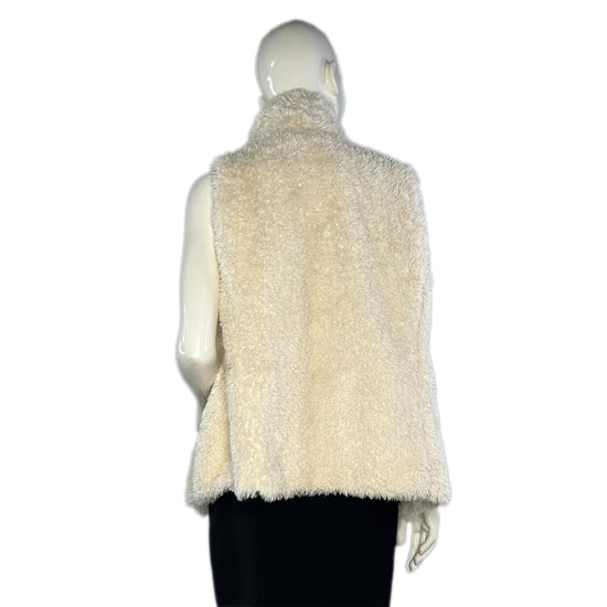 Calvin Klein Vest Fuzzy Sleeveless Cream Size 0X SKU 000042-1