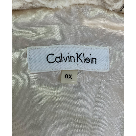 Calvin Klein Vest Fuzzy Sleeveless Cream Size 0X SKU 000042-1