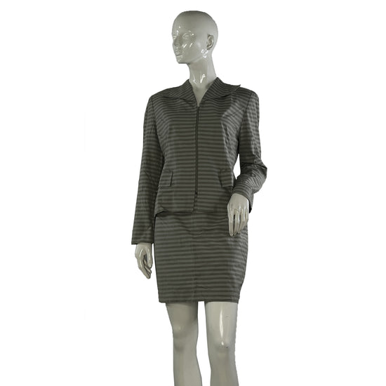 Christian Dior Blazer & Mini Skirt Set Green Size 8 SKU 000412