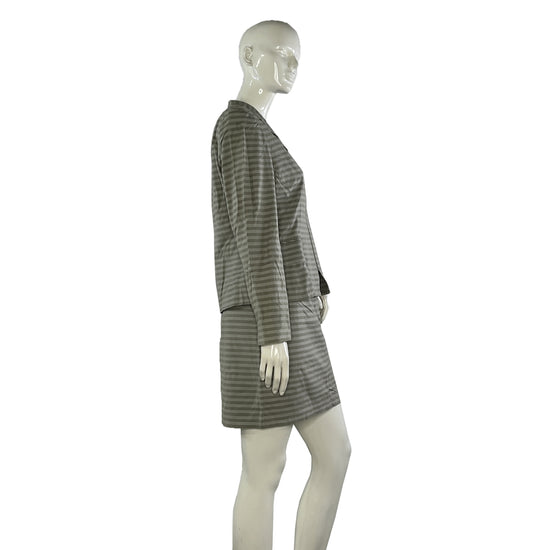 Christian Dior Blazer & Mini Skirt Set Green Size 8 SKU 000412