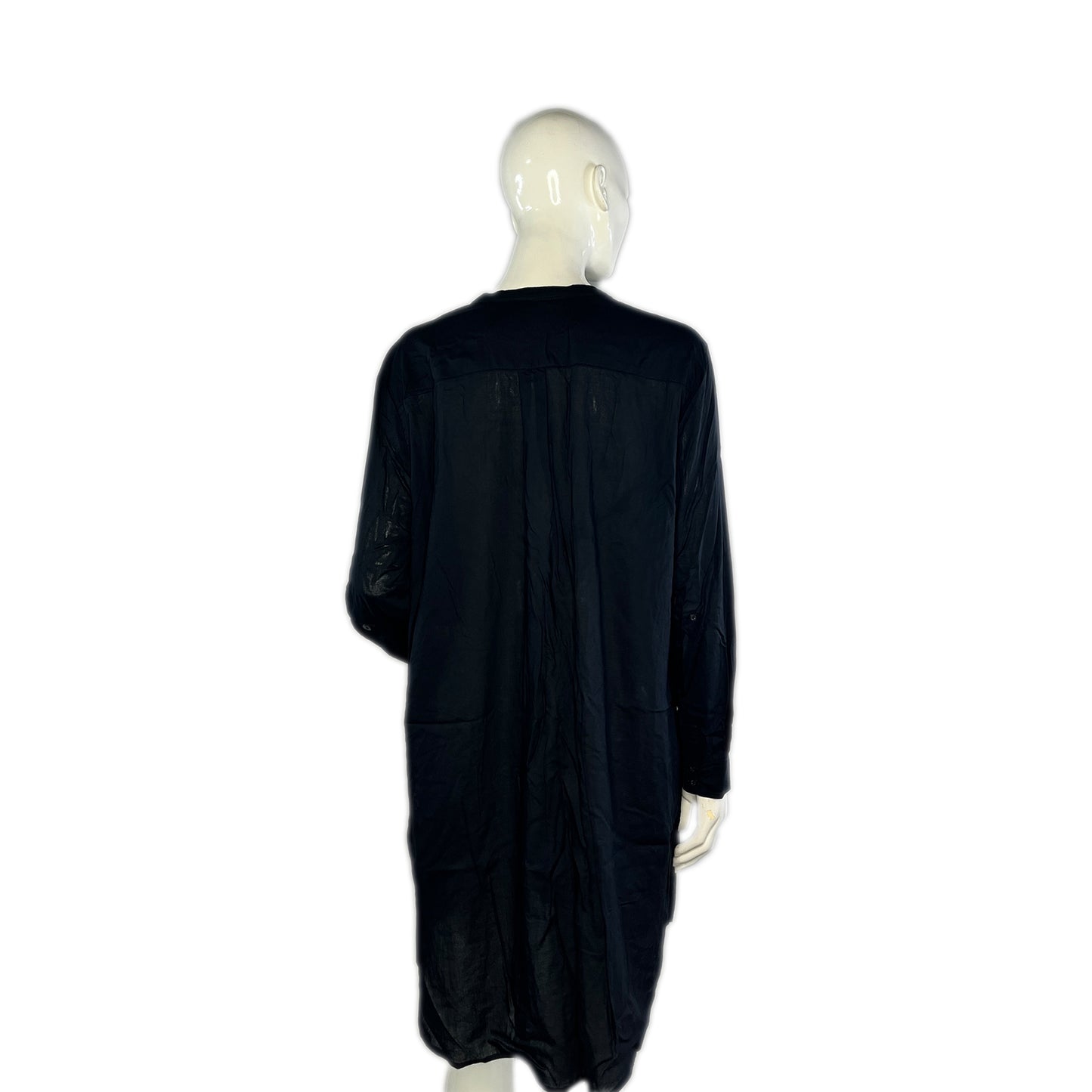 DKNY Dress Long Sleeves Button Down Black Size L SKU 000236-8