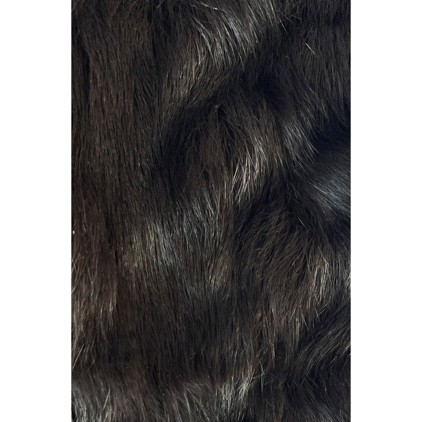 Fur Coat Rabbit Dark Brown Size M SKU 000381-1