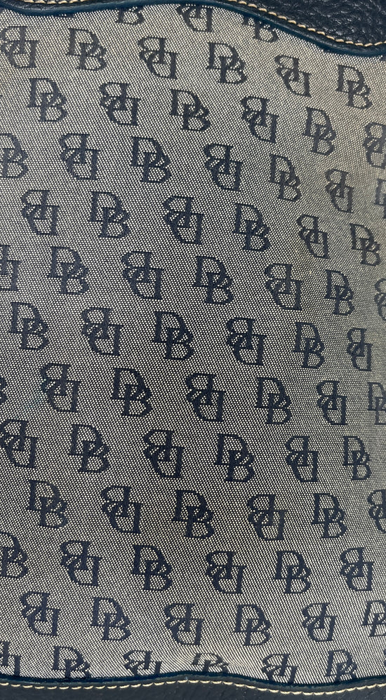 Dooney & Bourke Mini Backpack Logo Pattern Cream & Grey SKU 000422