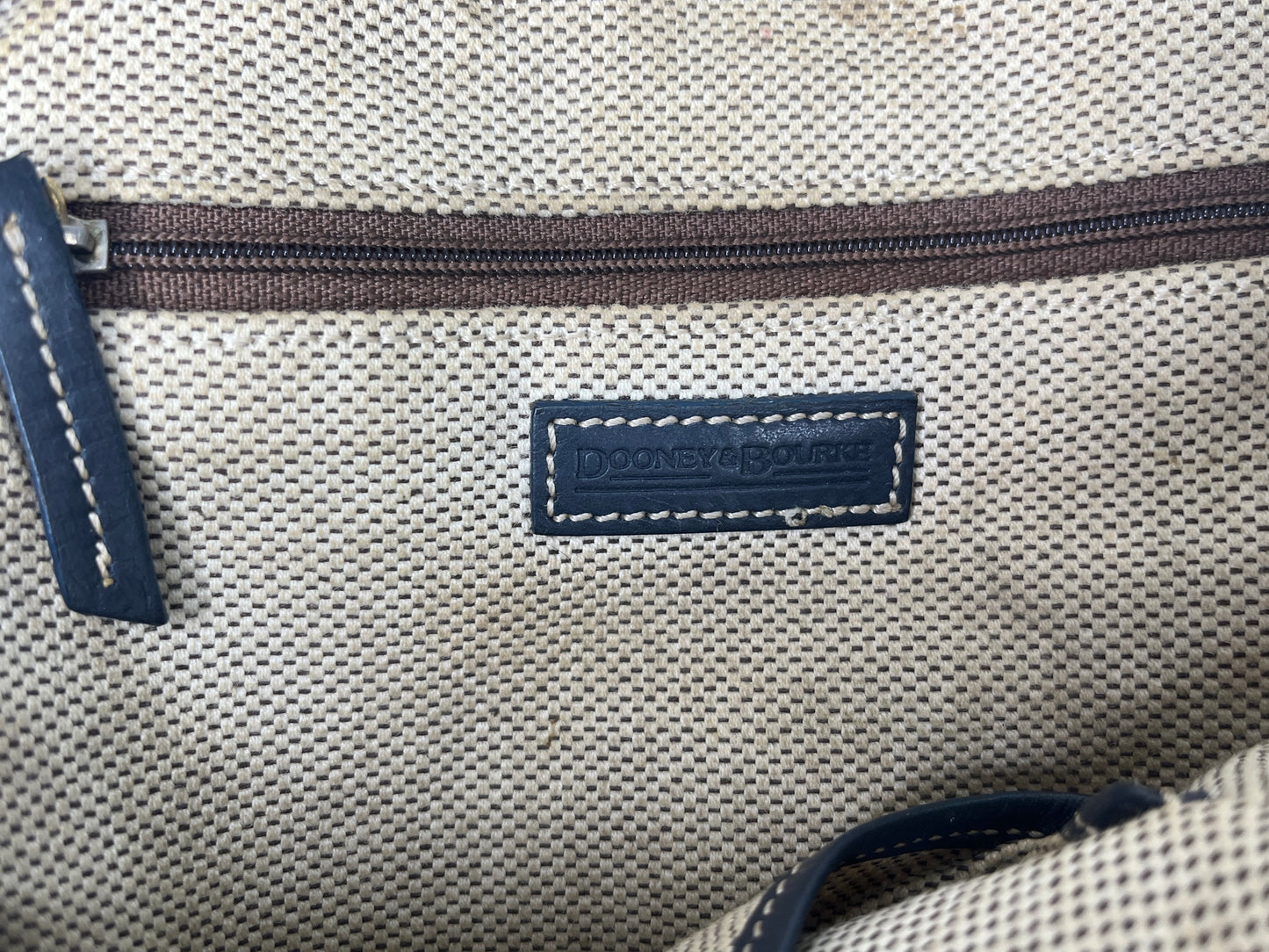 Dooney & Bourke Mini Backpack Logo Pattern Cream & Grey SKU 000422