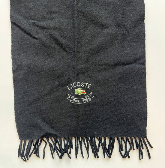 Lacoste Scarf w Fringe Black SKU 000436