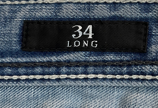 MEN'S Affliction Black Premium Denim Blue Jeans w Fray Pockets  Size 34L SKU 000432