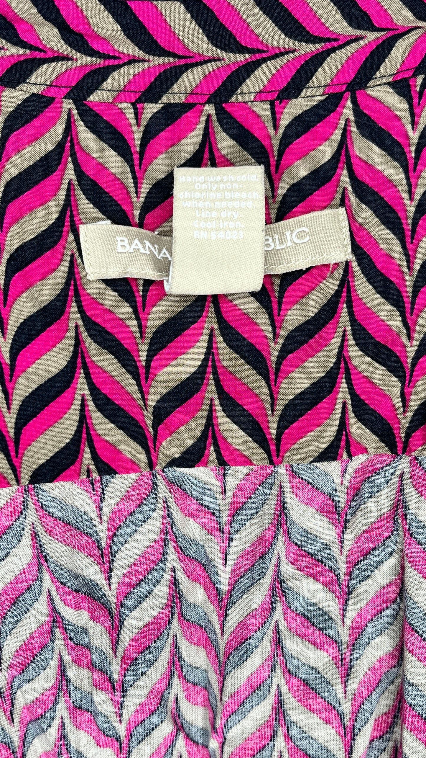 Banana Republic Dress Hot Pink, Black, Tan Size 0 SKU 000102