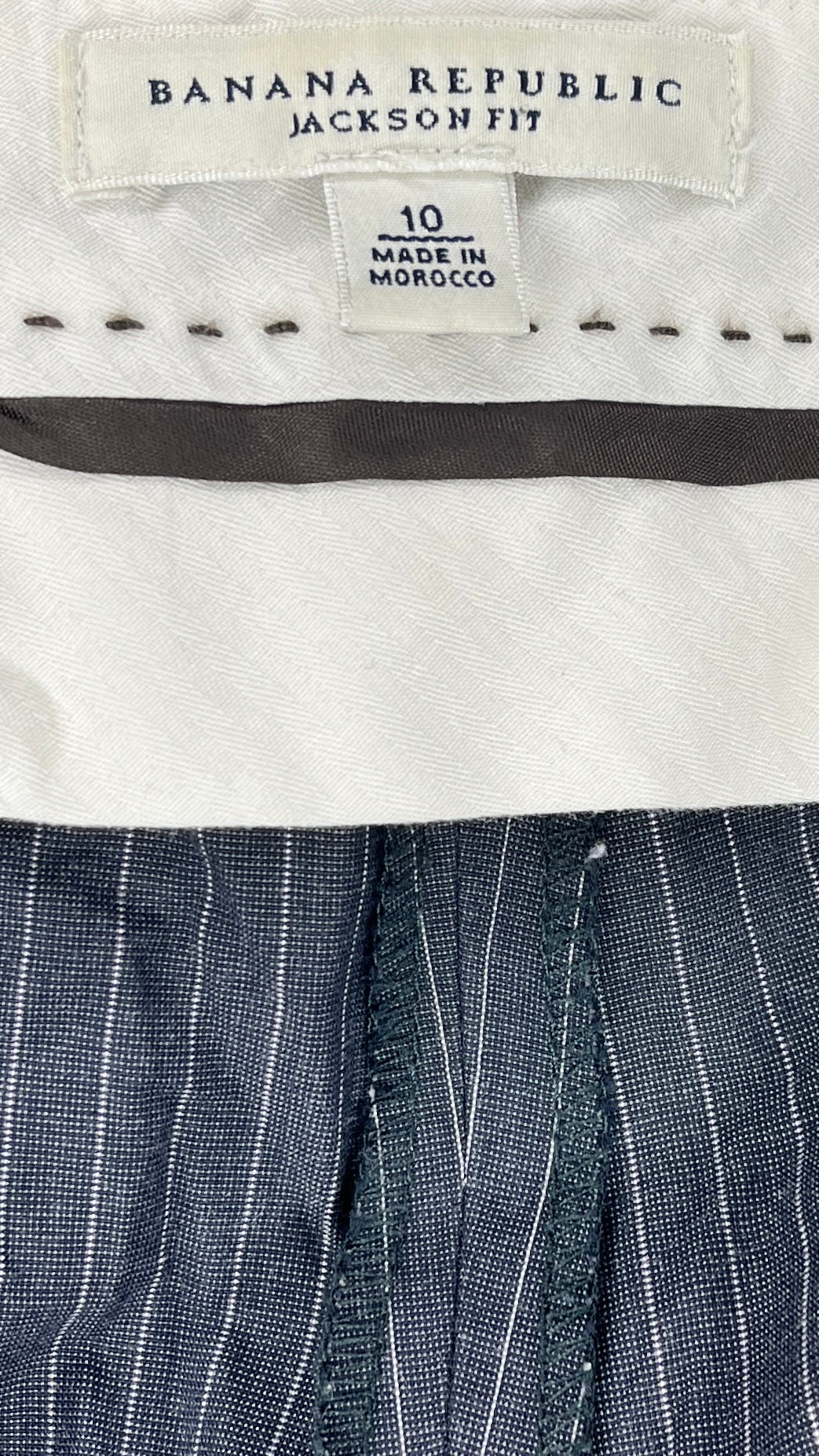 Banana Republic Pants Pin Stripe Blue, White Size 10 SKU 000134-2