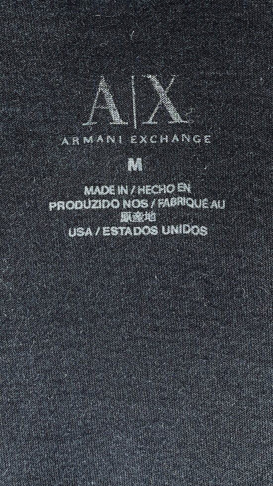Armani Exchange Top Short Sleeve Black Medium SKU 000211-1