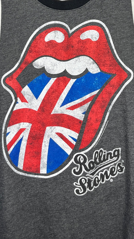 Bravado Top Rolling Stones Tank Grey, Red, Blue Sz L SKU 000211-2