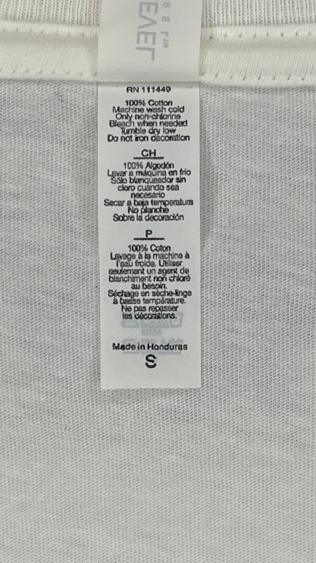 Next Level Top Magazine Cover Short Sleeve White Sz S SKU 0002111-3